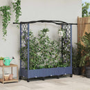 vidaXL Magasított Ágy Trellis-szel és Tetővel Szürke 169 x 40 x 129 cm