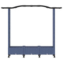 vidaXL Magasított Ágy Trellis-szel és Tetővel Szürke 169 x 40 x 129 cm