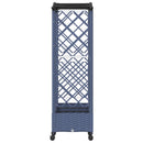 vidaXL Magasított Ágy Trellis-szel és Tetővel Szürke 169 x 40 x 129 cm