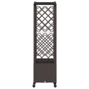 vidaXL Magasított Ágy Trellis-szel és Tetővel Barna 164 x 40 x 144 cm
