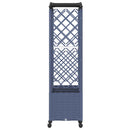 vidaXL Magasított Ágy Trellis-szel és Tetővel Szürke 164 x 40 x 144 cm
