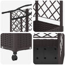 vidaXL Magasított Ágy Trellis-szel és Tetővel Barna 163 x 40 x 129 cm