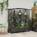 vidaXL Magasított Ágy Trellis-szel és Tetővel Barna 163 x 40 x 129 cm