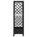 vidaXL Magasított Ágy Trellis-szel és Tetővel Fekete 163 x 40 x 129 cm