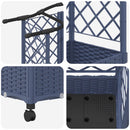 vidaXL Magasított Ágy Trellis-szel és Tetővel Szürke 163 x 40 x 129 cm