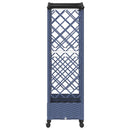 vidaXL Magasított Ágy Trellis-szel és Tetővel Szürke 163 x 40 x 129 cm
