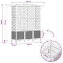 vidaXL Magasított Ágy Trellis-szel és Tetővel Barna 163 x 40 x 144 cm