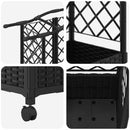 vidaXL Magasított Ágy Trellis-szel és Tetővel Fekete 163 x 40 x 144 cm