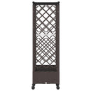 vidaXL Magasított Ágy Trellis-szel és Tetővel Barna 164 x 40 x 127 cm