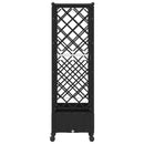 vidaXL Magasított Ágy Trellis-szel és Tetővel Fekete 164 x 40 x 127 cm