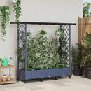 vidaXL Magasított Ágy Trellis-szel és Tetővel Szürke 164 x 40 x 127 cm