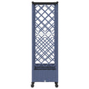 vidaXL Magasított Ágy Trellis-szel és Tetővel Szürke 164 x 40 x 127 cm