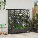 vidaXL Magasított Ágy Trellis-szel és Tetővel Barna 164 x 40 x 127 cm