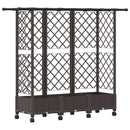 vidaXL Magasított Ágy Trellis-szel és Tetővel Barna 164 x 40 x 127 cm