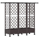 vidaXL Magasított Ágy Trellis-szel és Tetővel Barna 164 x 40 x 127 cm