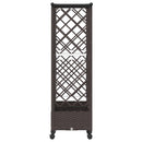 vidaXL Magasított Ágy Trellis-szel és Tetővel Barna 164 x 40 x 127 cm