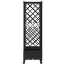 vidaXL Magasított Ágy Trellis-szel és Tetővel Fekete 164 x 40 x 127 cm