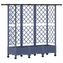 vidaXL Magasított Ágy Trellis-szel és Tetővel Szürke 164 x 40 x 127 cm