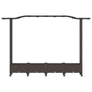 vidaXL Magasított Ágy Trellis-szel és Tetővel Barna 207 x 40 x 129 cm