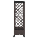 vidaXL Magasított Ágy Trellis-szel és Tetővel Barna 207 x 40 x 129 cm