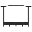 vidaXL Magasított Ágy Trellis-szel és Tetővel Fekete 207 x 40 x 129 cm