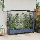 vidaXL Magasított Ágy Trellis-szel és Tetővel Szürke 207 x 40 x 129 cm