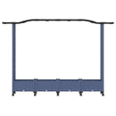 vidaXL Magasított Ágy Trellis-szel és Tetővel Szürke 207 x 40 x 129 cm
