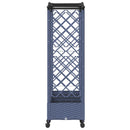 vidaXL Magasított Ágy Trellis-szel és Tetővel Szürke 207 x 40 x 129 cm
