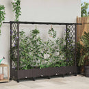 vidaXL Magasított Ágy Trellis-szel és Tetővel Barna 203 x 40 x 127 cm