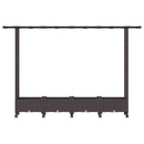 vidaXL Magasított Ágy Trellis-szel és Tetővel Barna 203 x 40 x 127 cm
