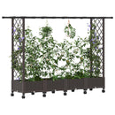 vidaXL Magasított Ágy Trellis-szel és Tetővel Barna 203 x 40 x 127 cm