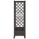 vidaXL Magasított Ágy Trellis-szel és Tetővel Barna 203 x 40 x 127 cm