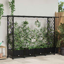 vidaXL Magasított Ágy Trellis-szel és Tetővel Fekete 203 x 40 x 127 cm