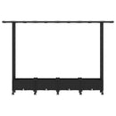 vidaXL Magasított Ágy Trellis-szel és Tetővel Fekete 203 x 40 x 127 cm