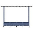 vidaXL Magasított Ágy Trellis-szel és Tetővel Szürke 203 x 40 x 127 cm
