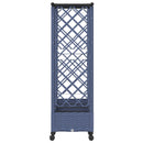 vidaXL Magasított Ágy Trellis-szel és Tetővel Szürke 203 x 40 x 127 cm
