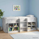 vidaXL Gyerekek Magas Ágykeret 2 pcs Betonszürke 90 x 200 cm