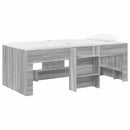 vidaXL Gyerekek Magas Ágykeret 2 pcs Szürke Sonoma 90 x 200 cm