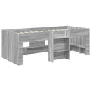 vidaXL Gyerekek Magas Ágykeret 2 pcs Szürke Sonoma 90 x 200 cm