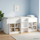 vidaXL Gyerekek Magas Ágykeret 2 pcs Fehér 98.5 x 200 cm Szerelt Fa