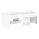 vidaXL Gyerekek Magas Ágykeret 2 pcs Fehér 98.5 x 200 cm Szerelt Fa