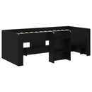 vidaXL Gyerekek Magas Ágykeret 2 pcs Fekete Tölgy 98.5 x 200 cm