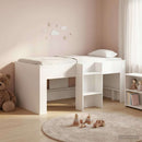 vidaXL Gyerekek Magas Ágykeret 2 pcs Fehér 163 x 101,1 x 68,5 cm