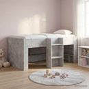 vidaXL Gyerekek Magas Ágykeret Beton 163 x 101,1 x 68,5 cm Szerelt Fa