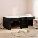 vidaXL Gyerekek Magas Ágykeret 2 pcs Fekete Tölgy 90 x 190 cm