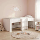 vidaXL Gyerekek Magas Ágykeret 2 pcs Fehér 193 x 96,1 x 68,5 cm