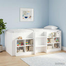 vidaXL Gyerekek Magas Ágykeret 2 pcs Fehér 193 x 96,1 x 68,5 cm