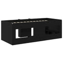 vidaXL Gyerekek Magas Ágykeret 2 pcs Fekete Tölgy 193 x 96,1 x 68,5 cm