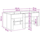 vidaXL Gyerekek Magas Ágykeret 2 pcs Beton 193 x 96,1 x 68,5 cm