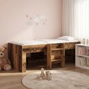 vidaXL Gyerekek Magas Ágykeret 2 pcs Antik Fa 193 x 96,1 x 68,5 cm